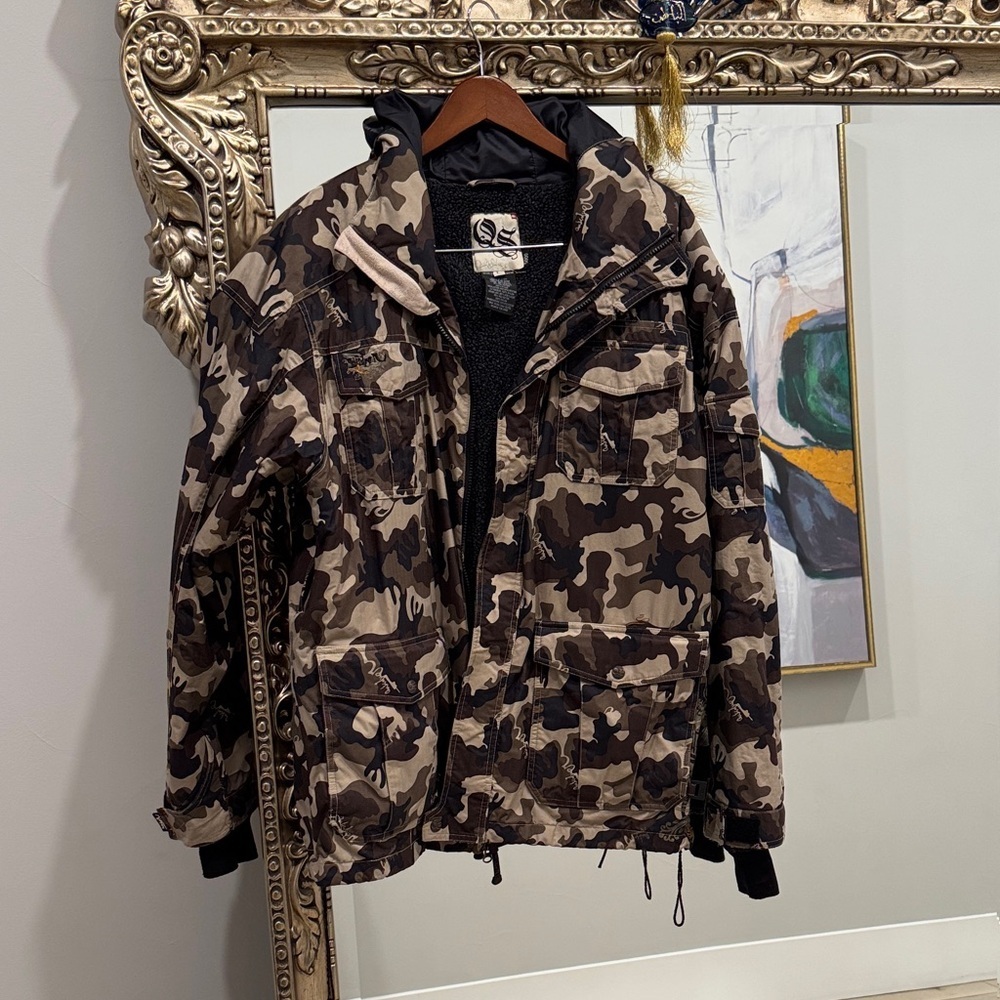 Quiksilver Brown Camouflage Field Jacket